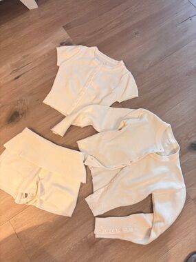 Cream Knit 3-piece set